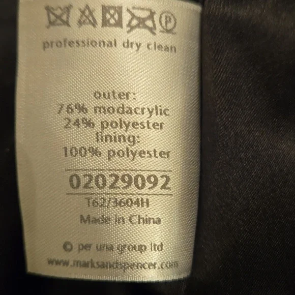 🌞Host Pick🌞Marks & Spencer Per Una Faux Fur Swing Jacket L - Picture 7 of 10